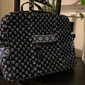 Vera Bradley Navy Nantucket quilted laptop bag